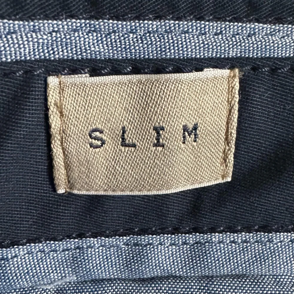 Original Penguin P55 Stretch Slim Fit Pants Business Casual Navy Blue 34x32